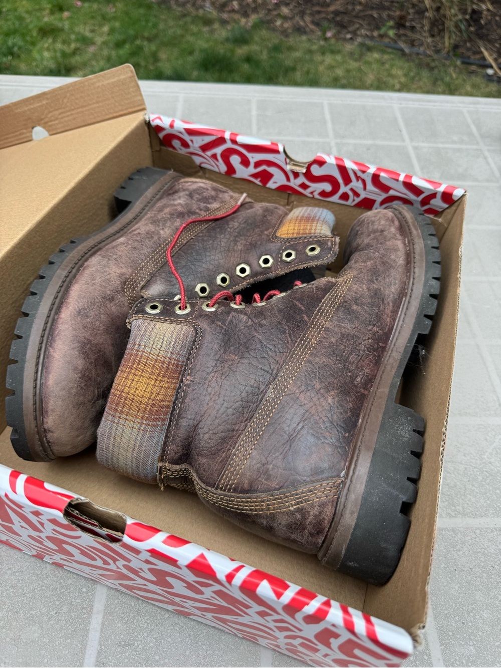 Timberland x Pendleton dark brown boot